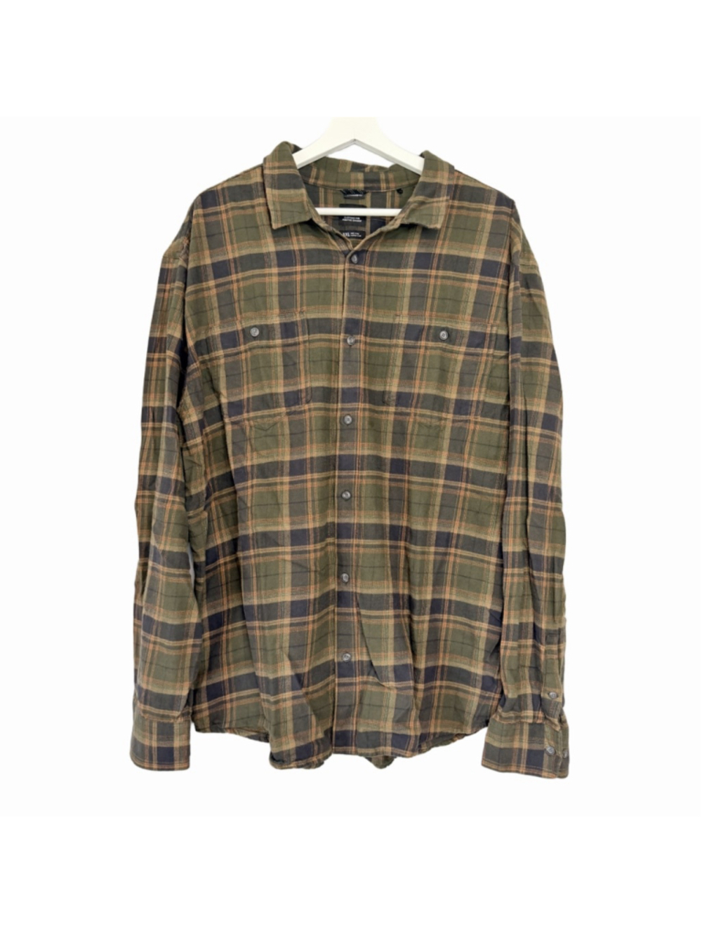 Prana Standard Fit Plaid Casual Button Down Shirt Men's Size XXL Gorpcore Hiking